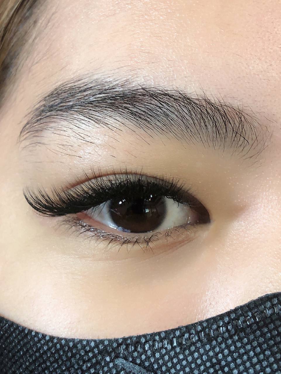 Cat Eye lash extensions close-up, winged outer lashes, AyuriNails Beauty Lounge Poblacion Makati